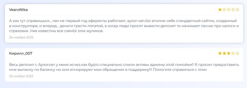 Липовый брокер Ayoorvan — очередная ловушка для трейдеров и инвесторов