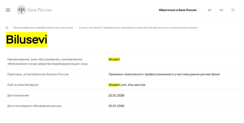 Bilusevi — очередной лохотрон с псевдоисторией и типичной для мошенников схемой кражи средств