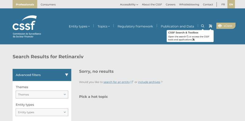 Retinarxiv — типичная ловушка для трейдеров под маской брокера