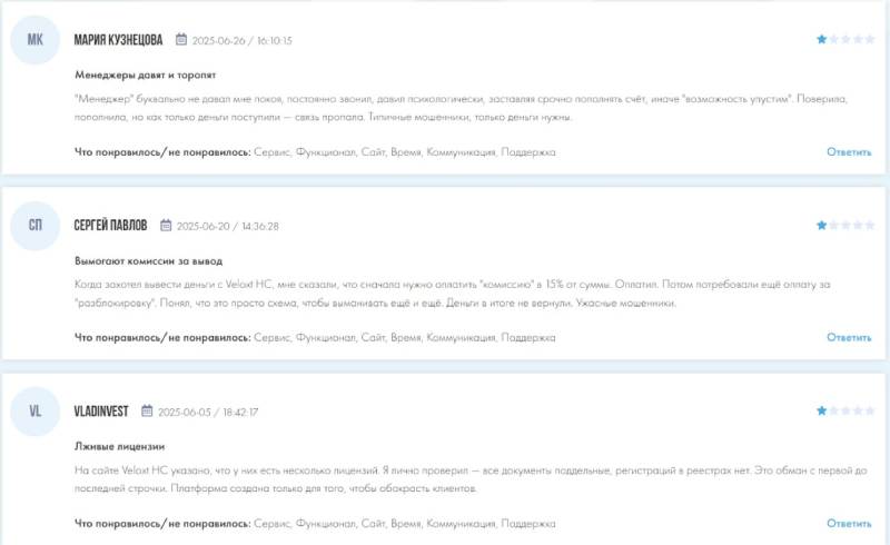 Veloxt HC — финансовый лохотрон со стандартным набором схем развода и отсутствием выплат