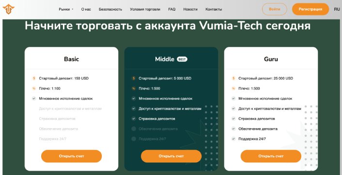 Vumia Tech — типичный скам, который обманывает на деньги без возможности обратного вывода