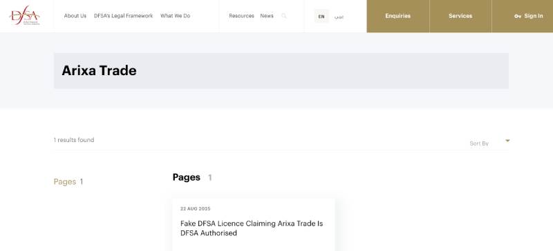 Arixa Trade — скам-проект, выдающий себя за инвестиционную платформу