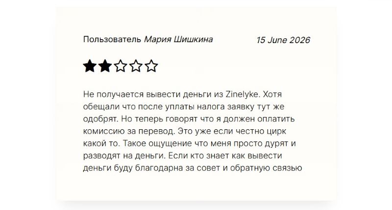 Псевдоброкер Zinelyke — разоблачение очередного финансового развода от известных мошенников 