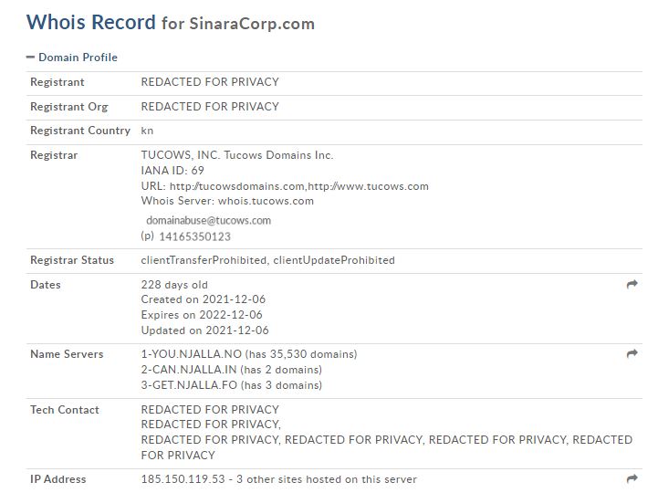 SinaraCorp: форматный лжеброкер без регистрации и лицензирования