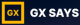 GX Says logotype